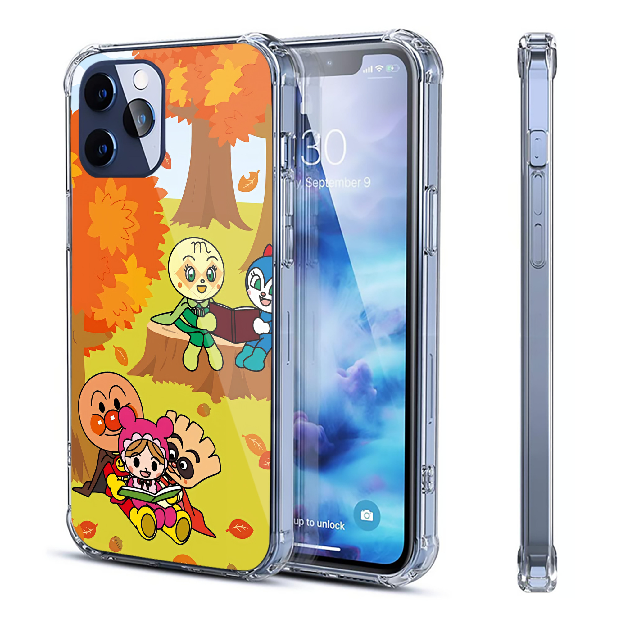 （画像用） アンパンマン Anpanman 【iPhone 12シリーズ対応】透明スマホケース（クリアソフトケース）